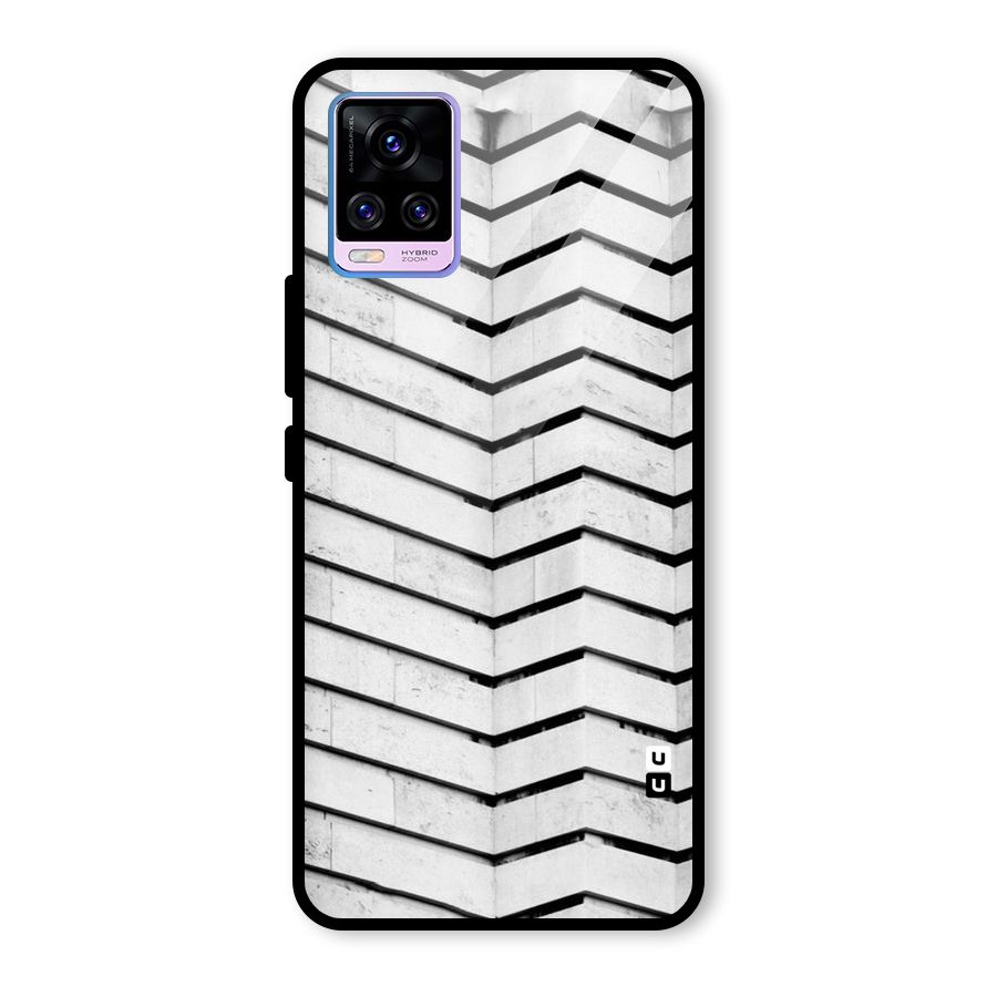 Wall Zig Zag Glass Back Case for Vivo V20 Pro