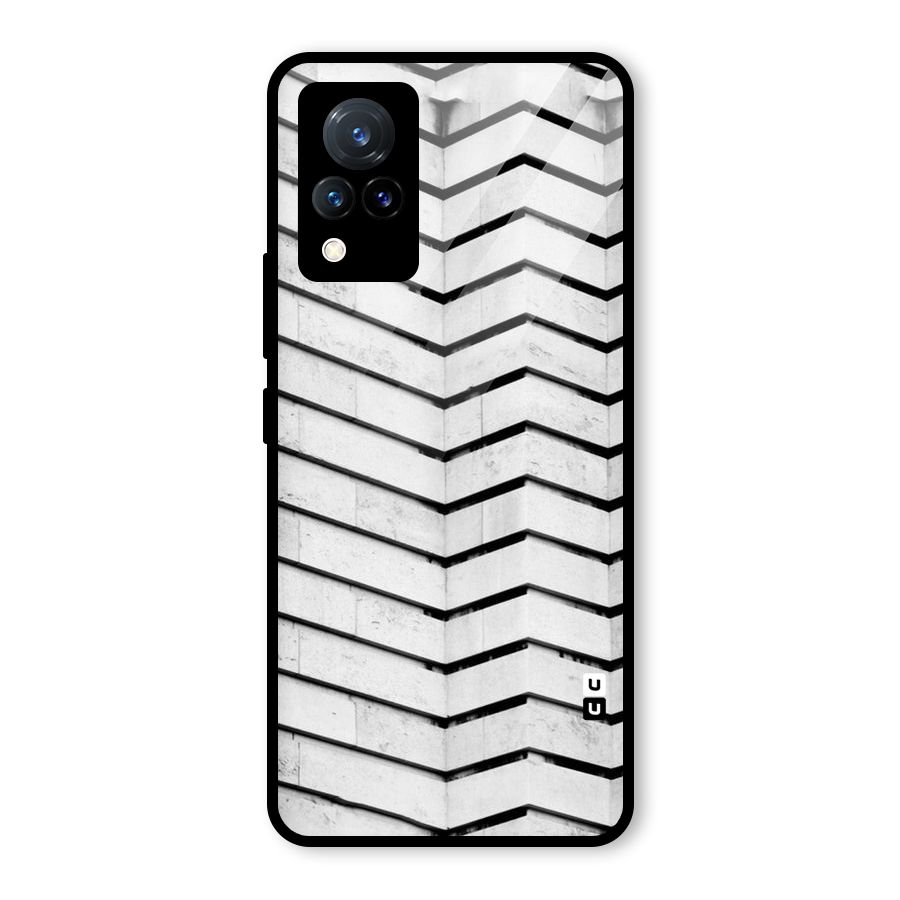 Wall Zig Zag Glass Back Case for Vivo V21 5G