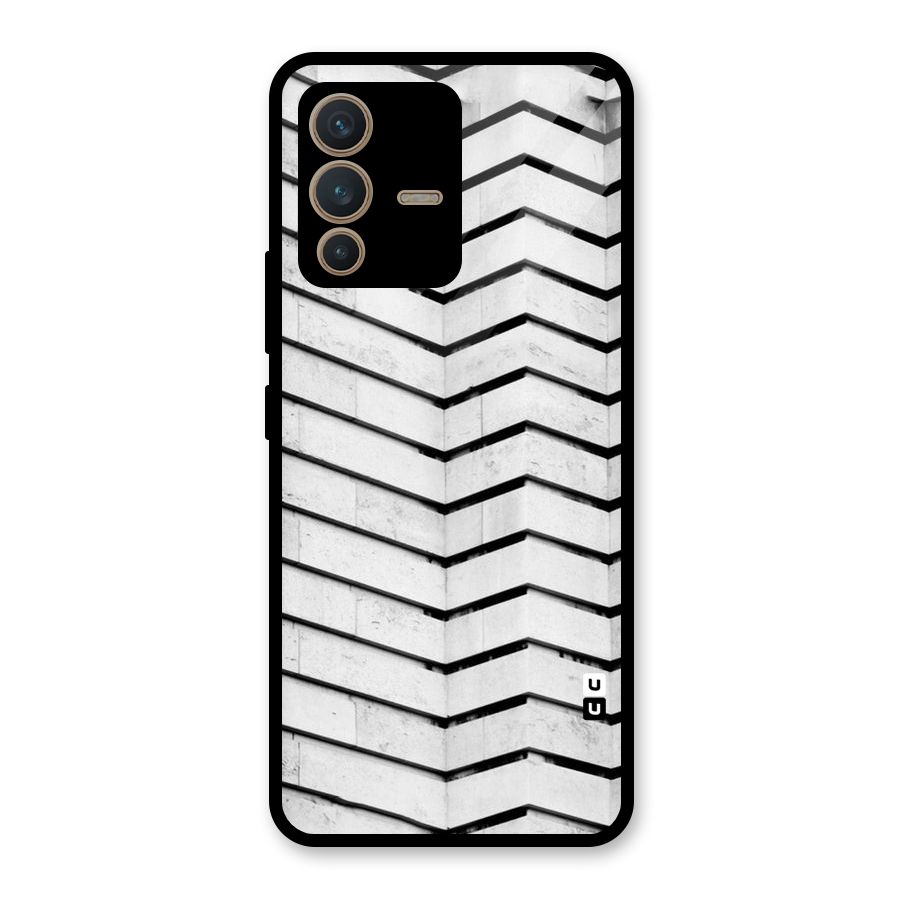 Wall Zig Zag Glass Back Case for Vivo V23 5G