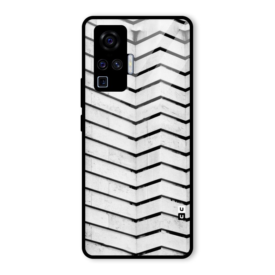 Wall Zig Zag Glass Back Case for Vivo X50 Pro