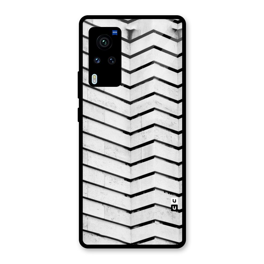 Wall Zig Zag Glass Back Case for Vivo X60 Pro