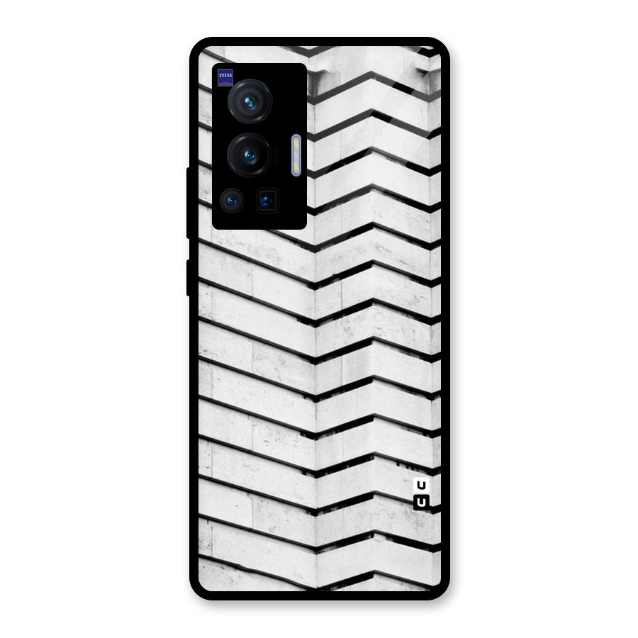 Wall Zig Zag Glass Back Case for Vivo X70 Pro