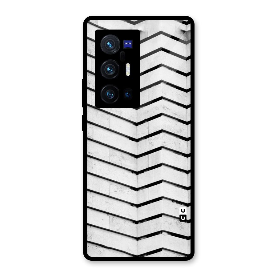 Wall Zig Zag Glass Back Case for Vivo X70 Pro Plus