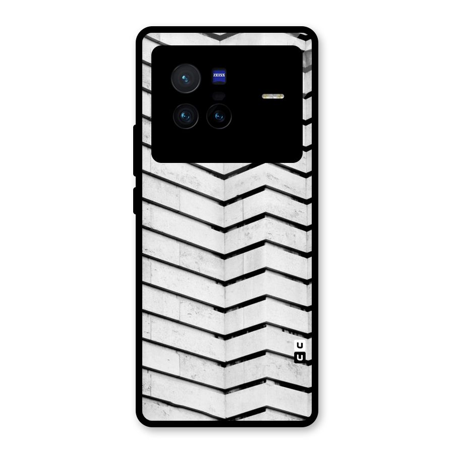 Wall Zig Zag Glass Back Case for Vivo X80
