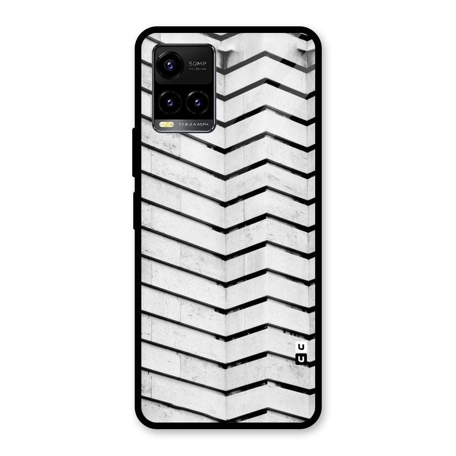 Wall Zig Zag Glass Back Case for Vivo Y21T