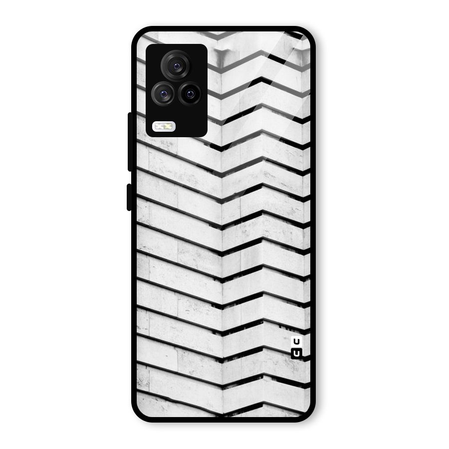 Wall Zig Zag Glass Back Case for Vivo iQOO 7 Legend 5G
