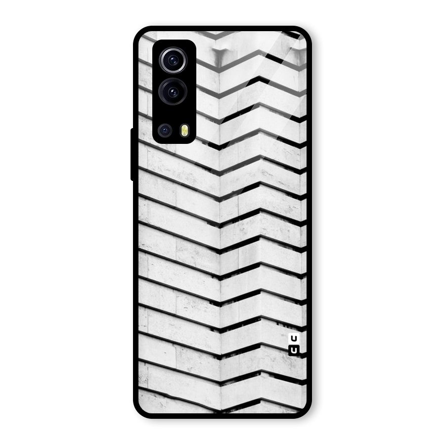 Wall Zig Zag Glass Back Case for Vivo iQOO Z3