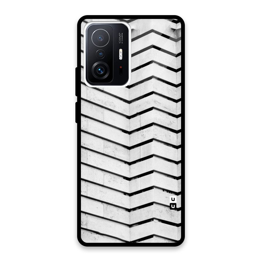 Wall Zig Zag Glass Back Case for Xiaomi 11T Pro