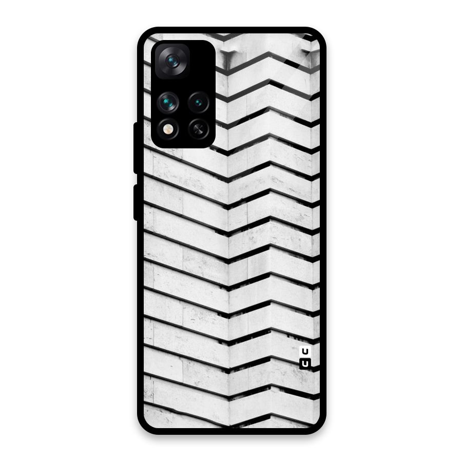 Wall Zig Zag Glass Back Case for Xiaomi 11i HyperCharge 5G