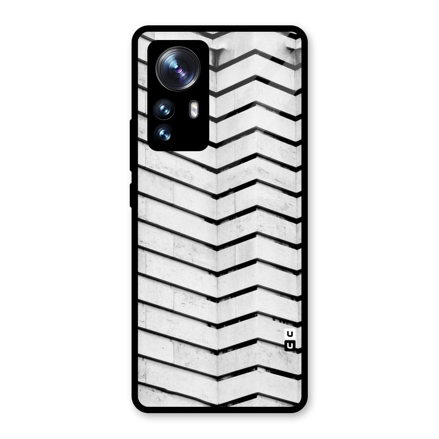 Wall Zig Zag Glass Back Case for Xiaomi 12 Pro