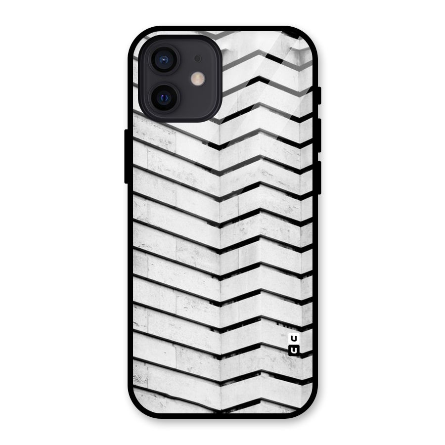 Wall Zig Zag Glass Back Case for iPhone 12