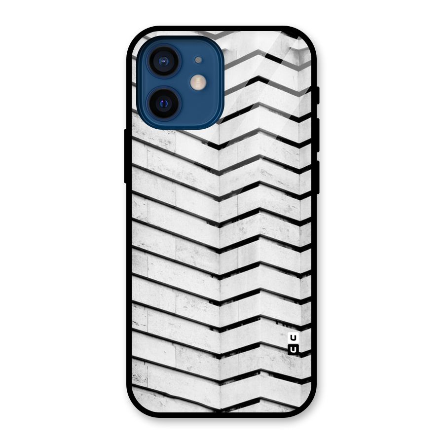 Wall Zig Zag Glass Back Case for iPhone 12 Mini