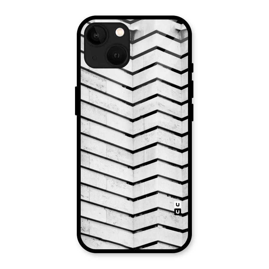 Wall Zig Zag Glass Back Case for iPhone 13