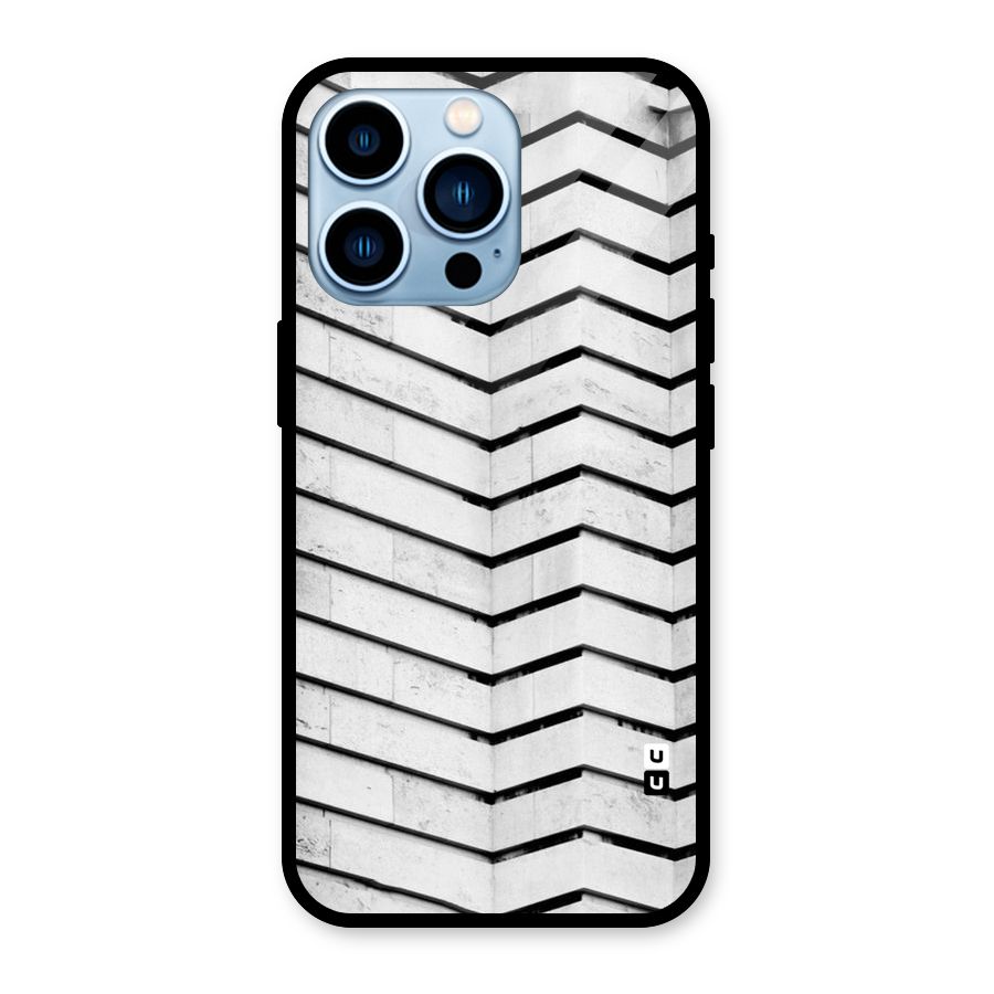 Wall Zig Zag Glass Back Case for iPhone 13 Pro