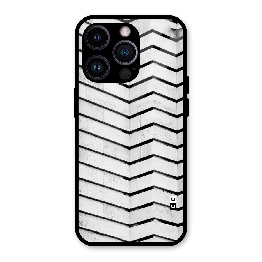 Wall Zig Zag Glass Back Case for iPhone 14 Pro