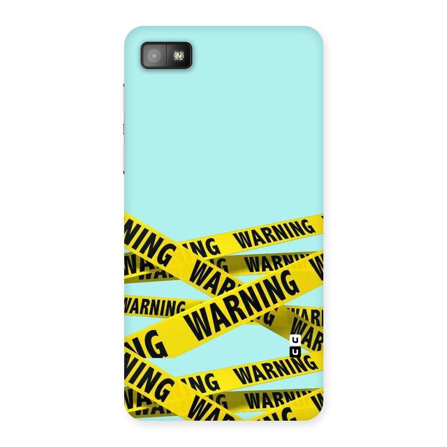 Warning Design Back Case for Blackberry Z10