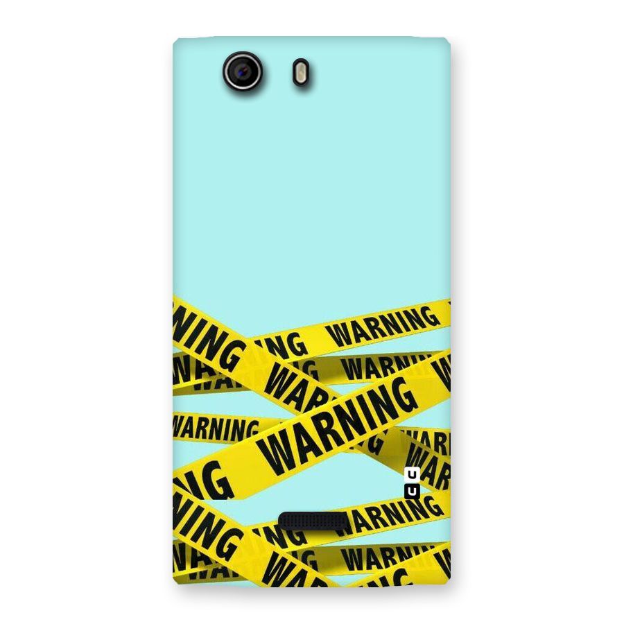 Warning Design Back Case for Canvas Nitro 2 E311