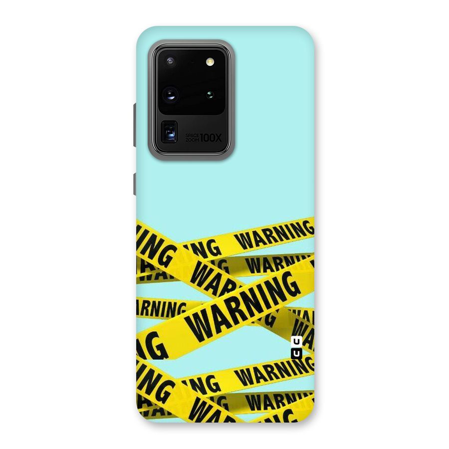 Warning Design Back Case for Galaxy S20 Ultra