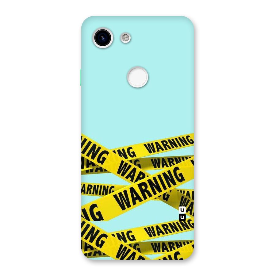 Warning Design Back Case for Google Pixel 3