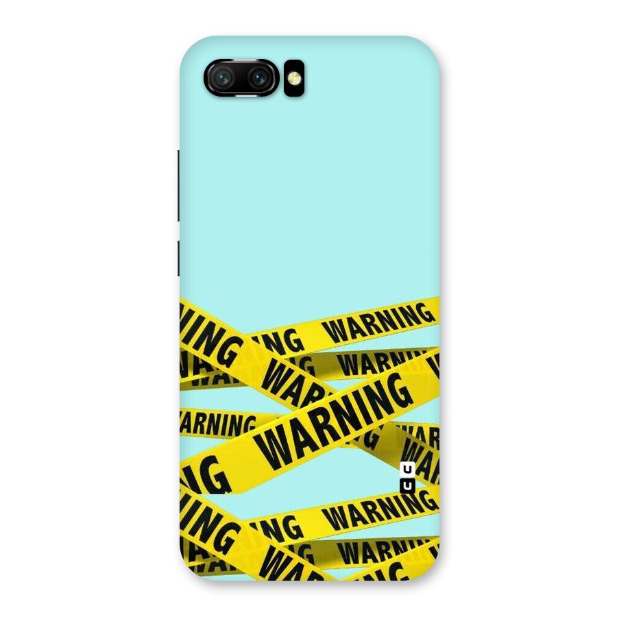Warning Design Back Case for Honor 10