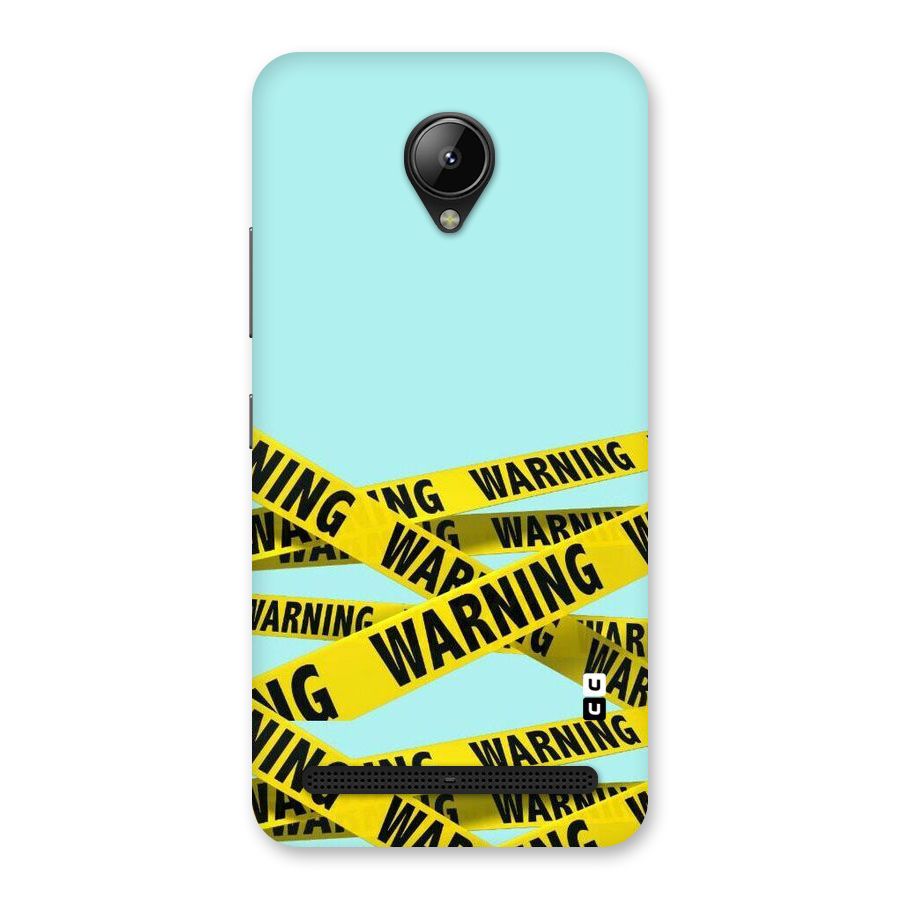 Warning Design Back Case for Lenovo C2