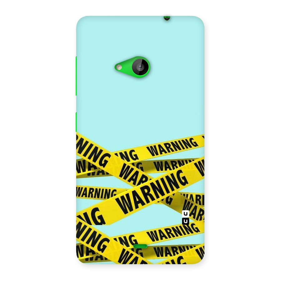 Warning Design Back Case for Lumia 535