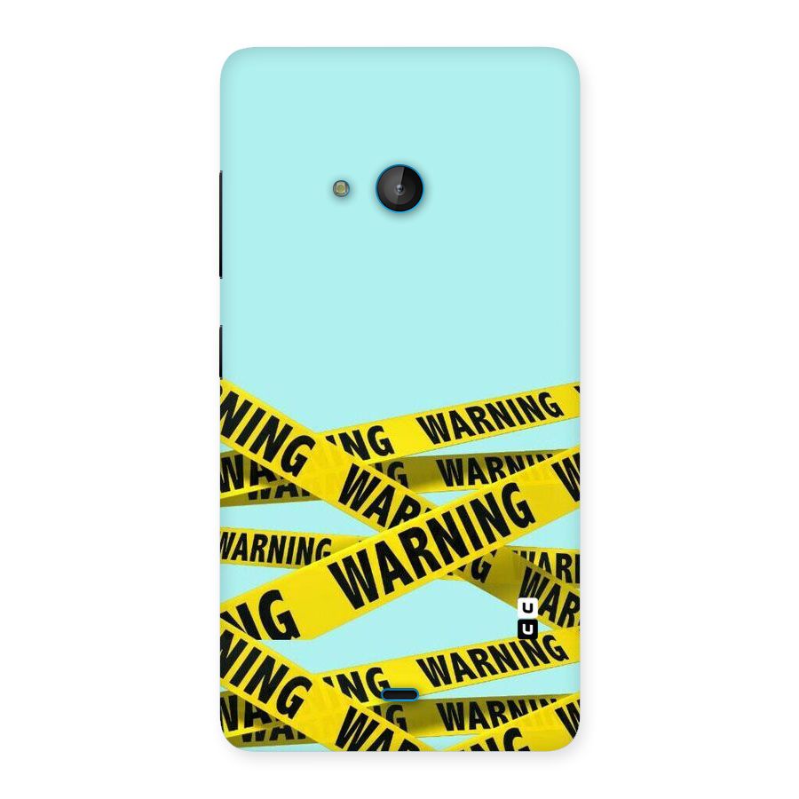 Warning Design Back Case for Lumia 540