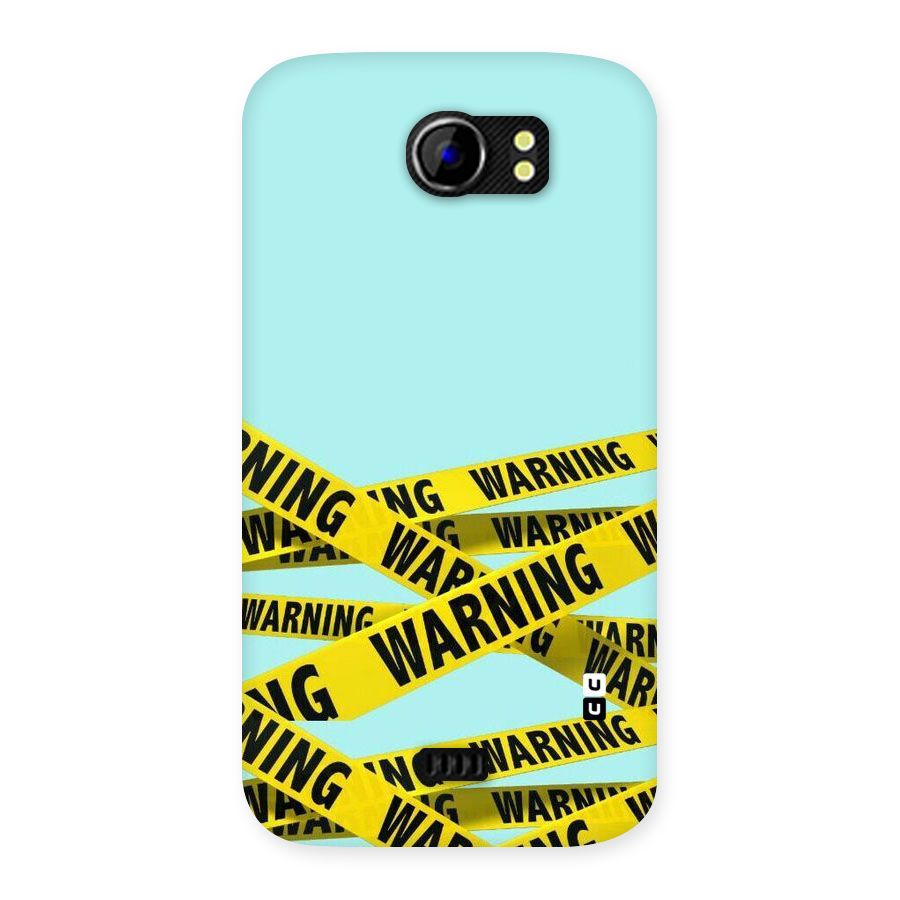 Warning Design Back Case for Micromax Canvas 2 A110