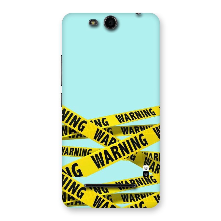 Warning Design Back Case for Micromax Canvas Juice 3 Q392