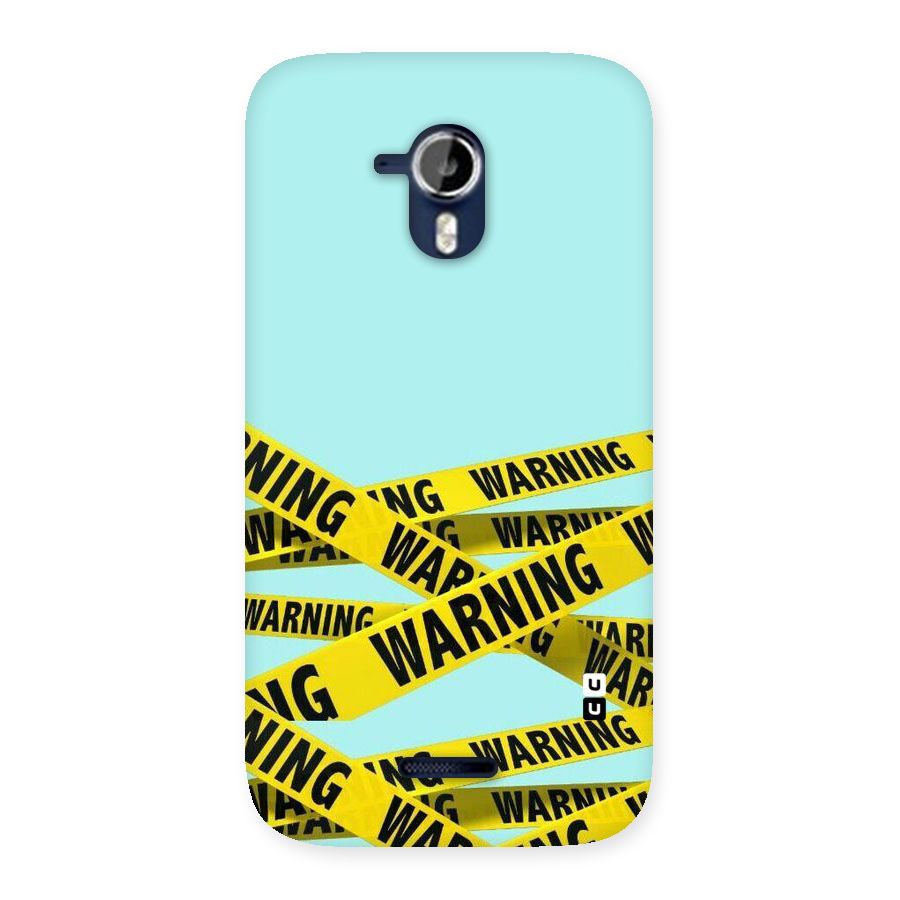 Warning Design Back Case for Micromax Canvas Magnus A117