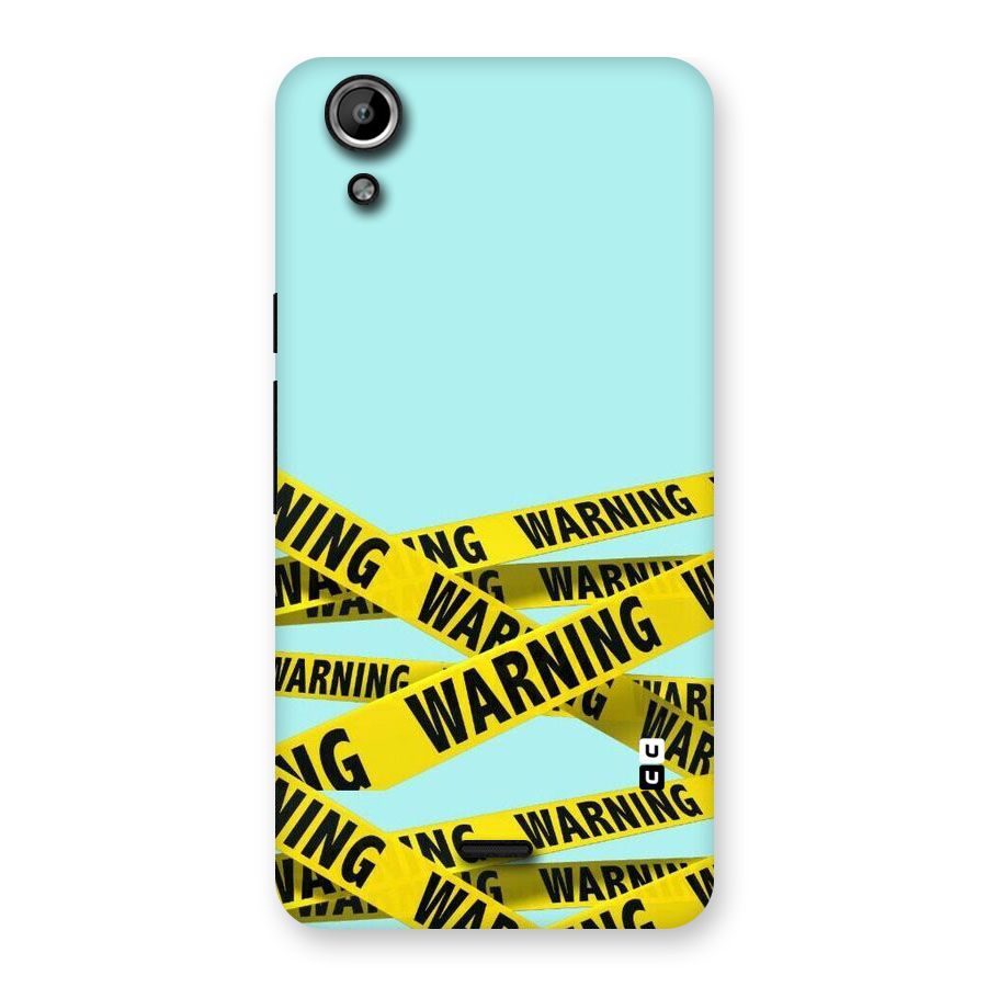 Warning Design Back Case for Micromax Canvas Selfie Lens Q345