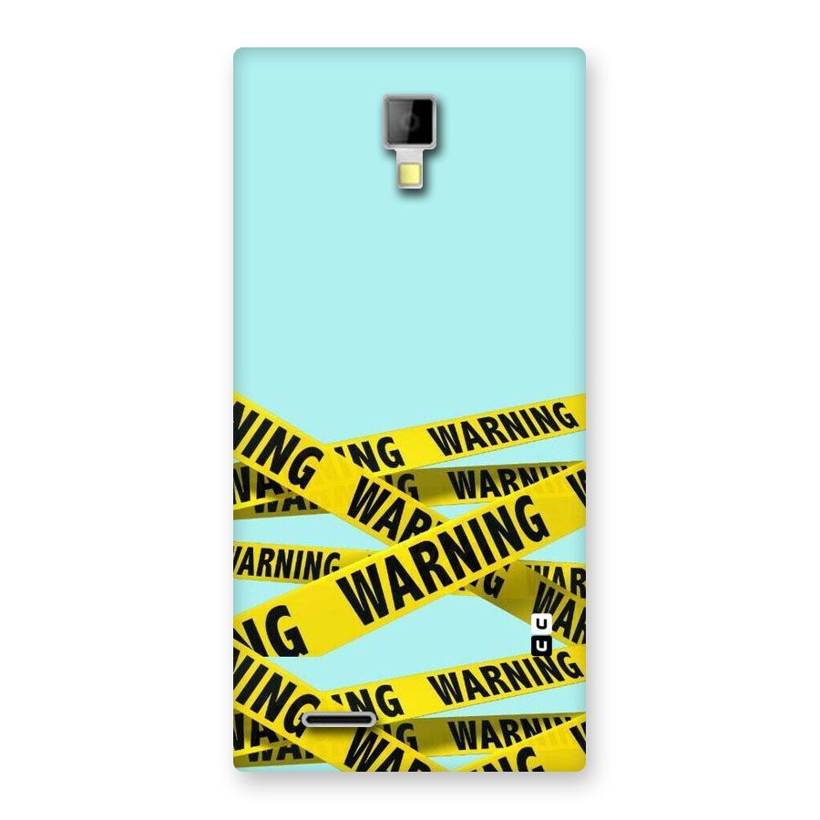 Warning Design Back Case for Micromax Canvas Xpress A99