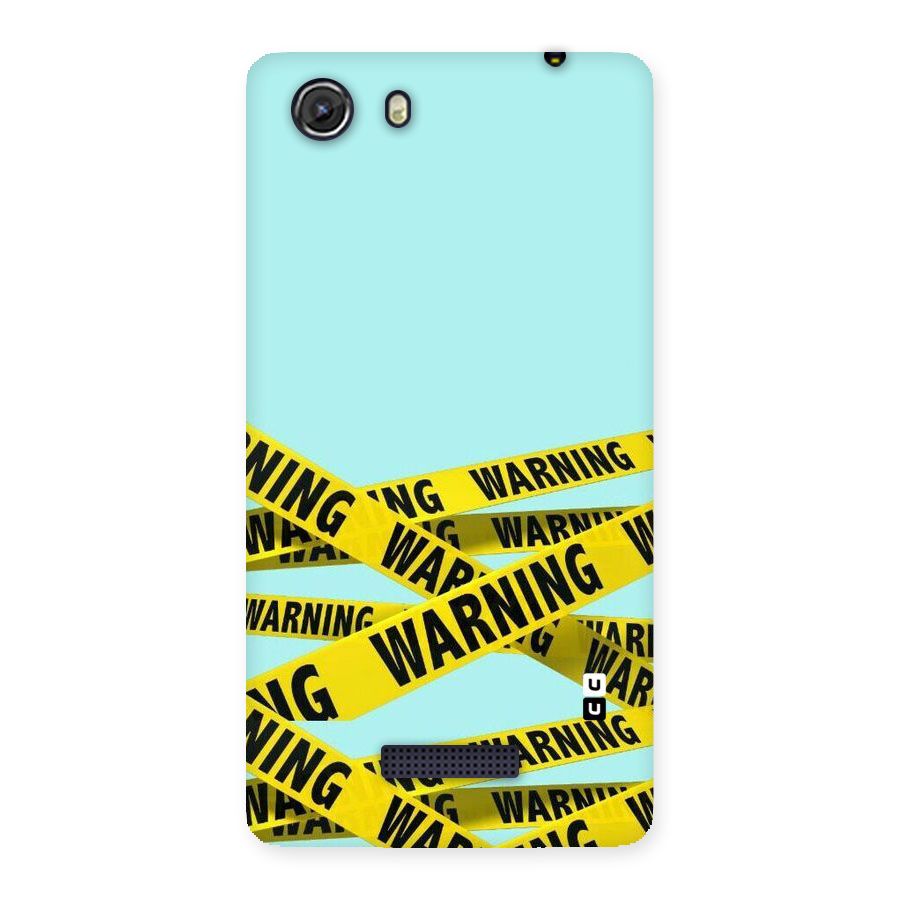 Warning Design Back Case for Micromax Unite 3