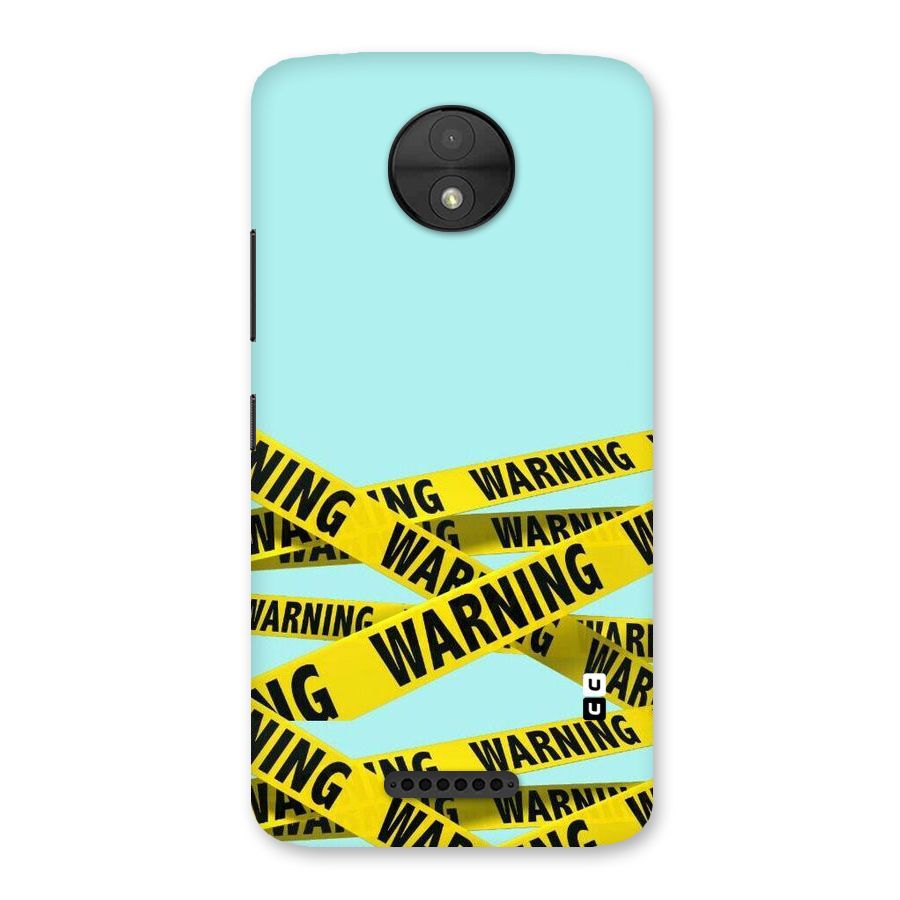 Warning Design Back Case for Moto C
