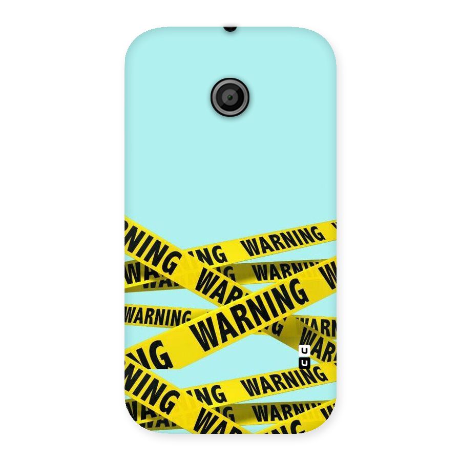 Warning Design Back Case for Moto E