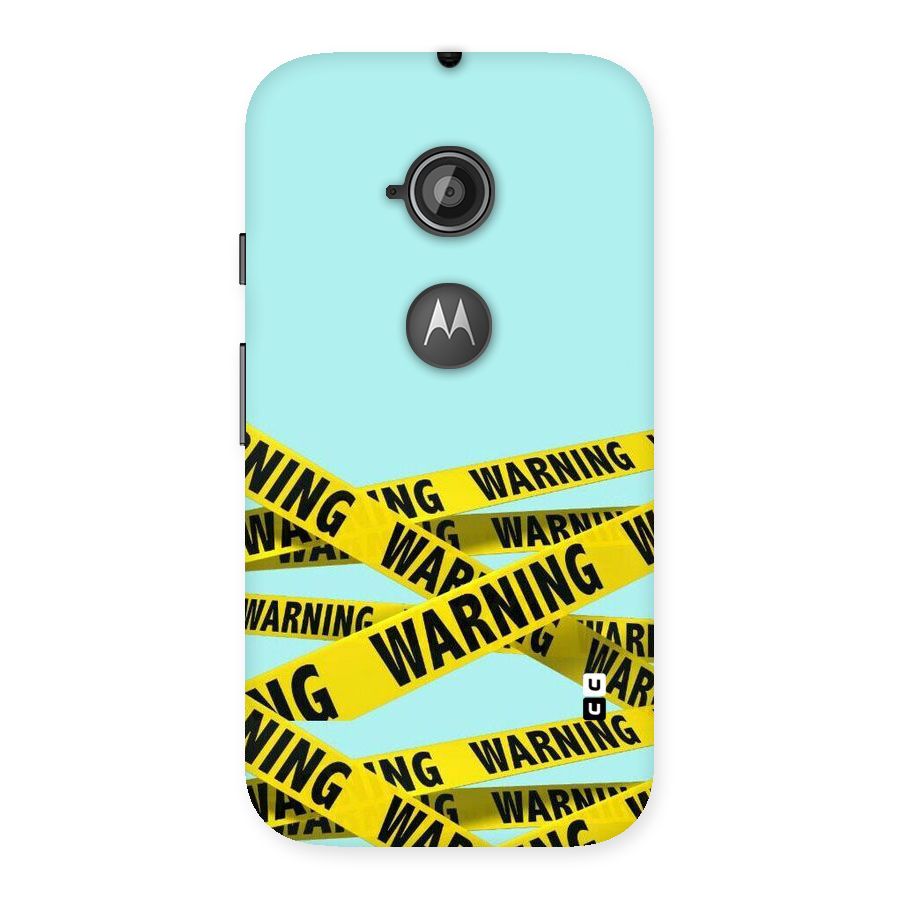 Warning Design Back Case for Moto E 2nd Gen