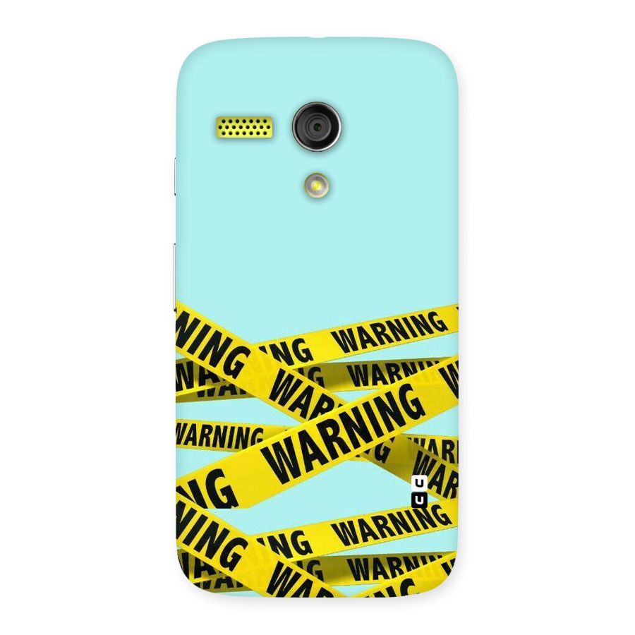 Warning Design Back Case for Moto G