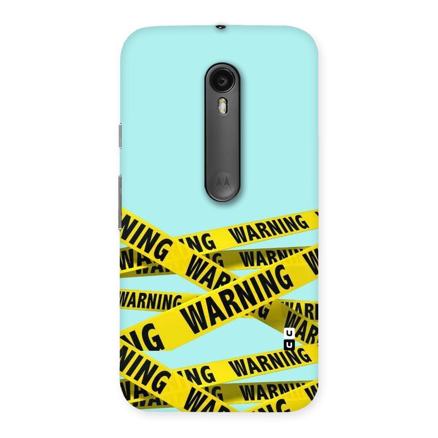 Warning Design Back Case for Moto G3