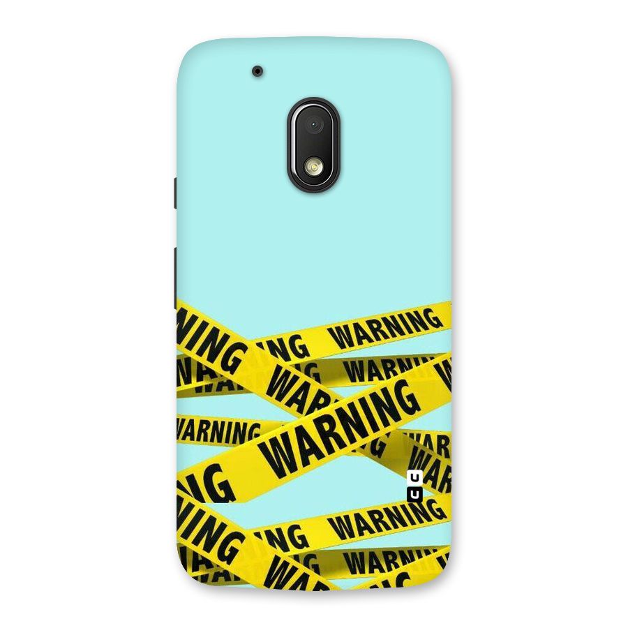 Warning Design Back Case for Moto G4 Play