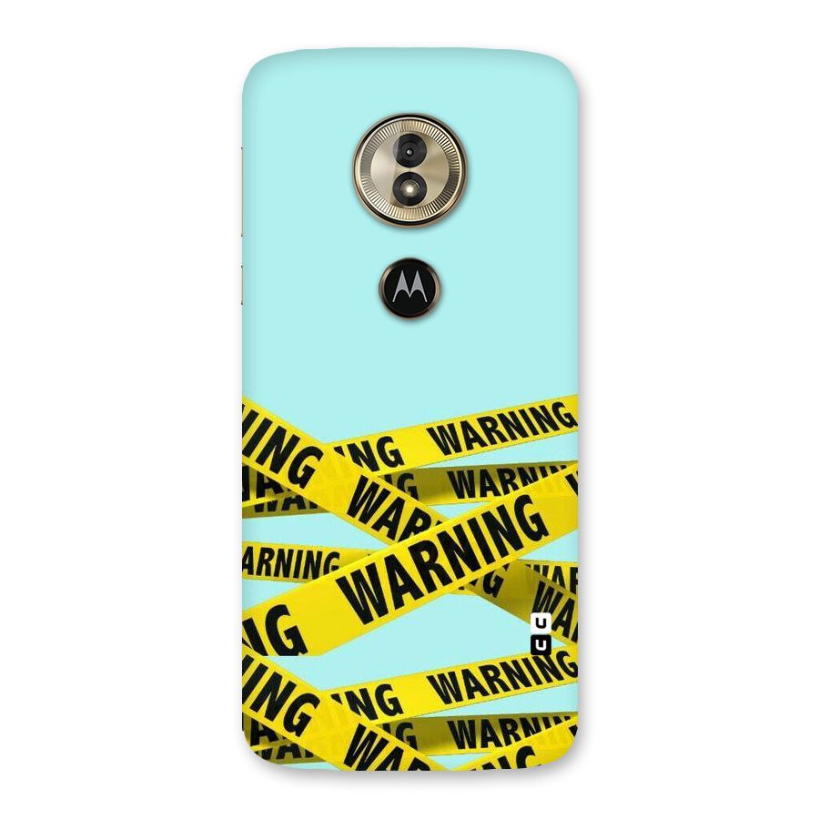 Warning Design Back Case for Moto G6 Play