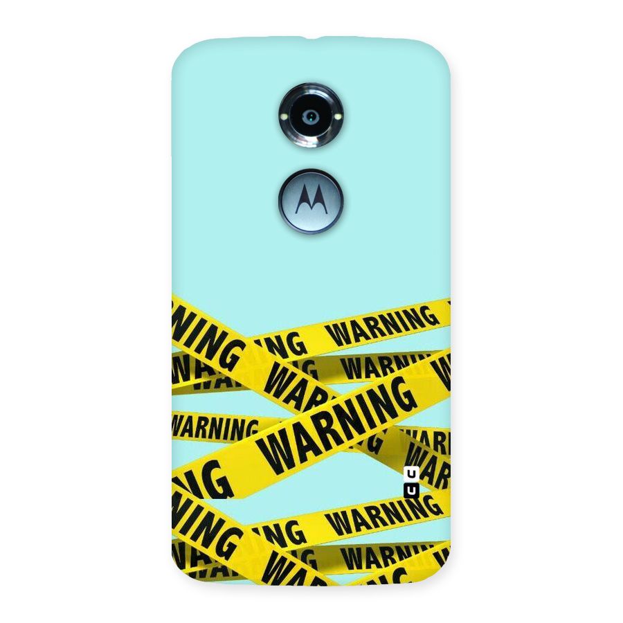 Warning Design Back Case for Moto X 2nd Gen