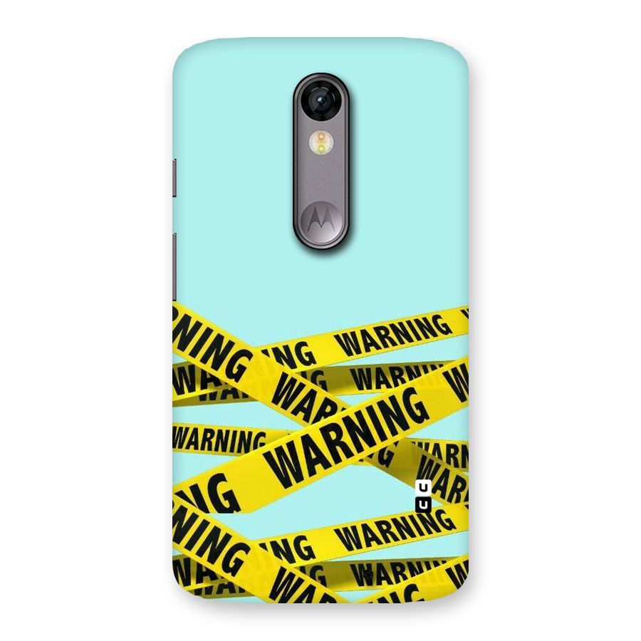Warning Design Back Case for Moto X Force