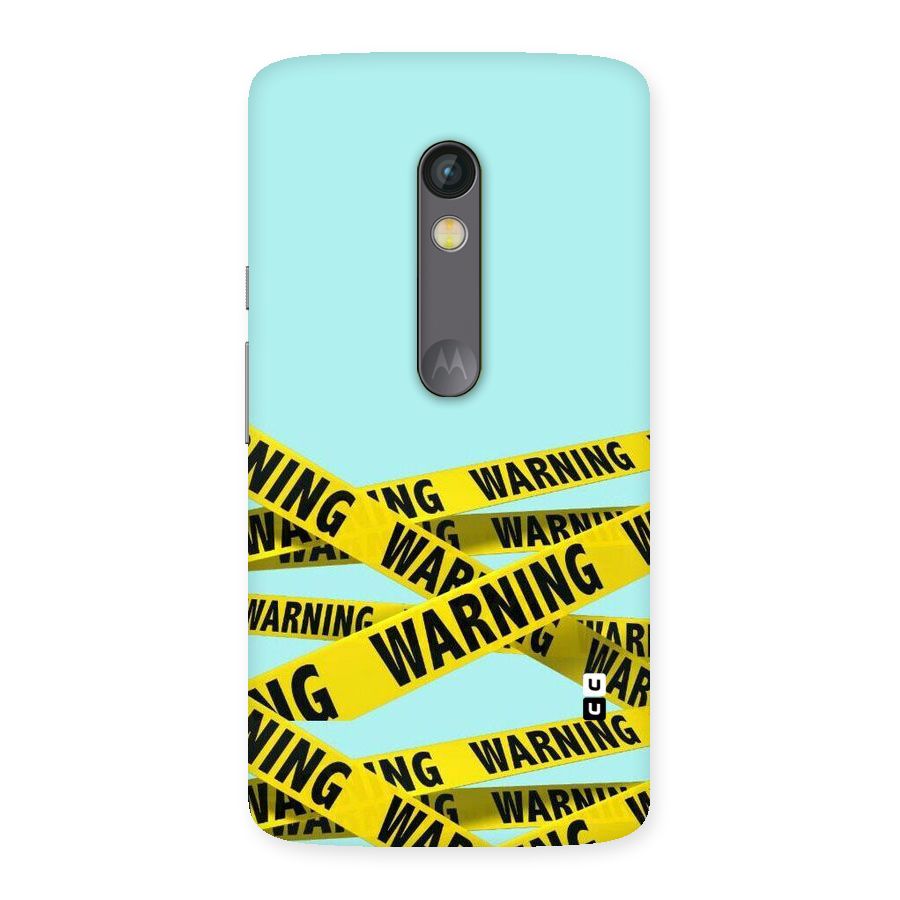 Warning Design Back Case for Moto X Play
