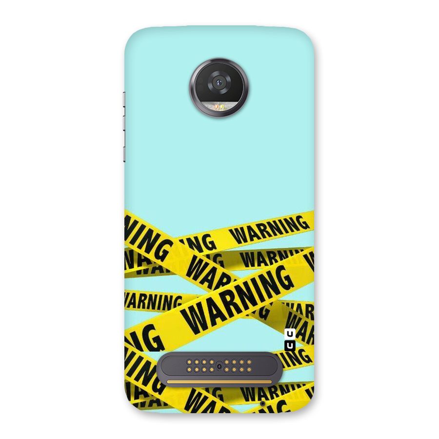 Warning Design Back Case for Moto Z2 Play