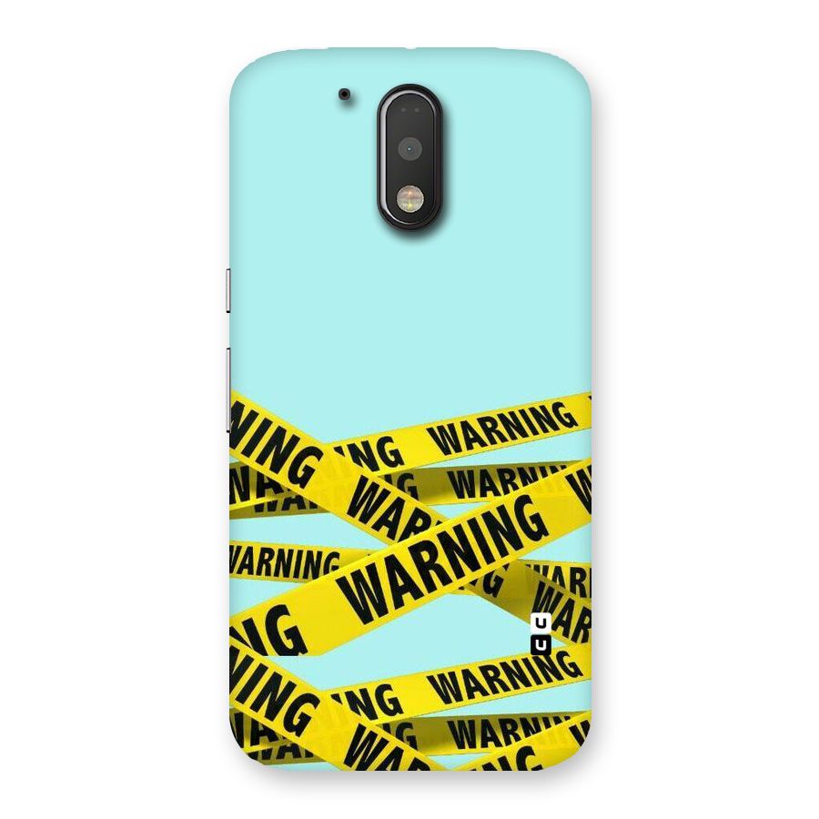 Warning Design Back Case for Motorola Moto G4