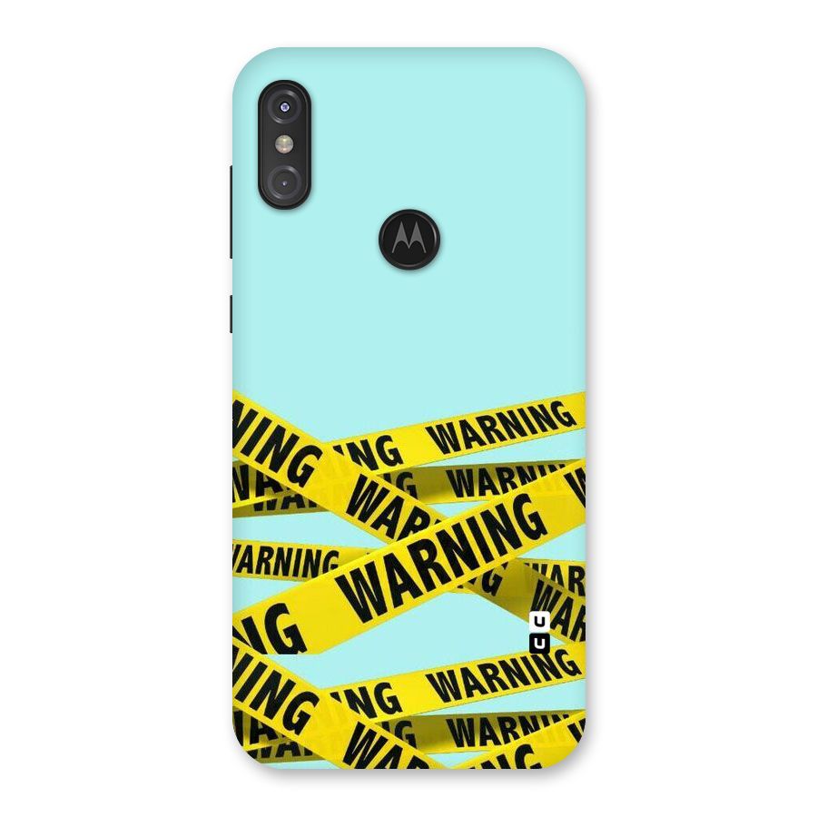 Warning Design Back Case for Motorola One Power