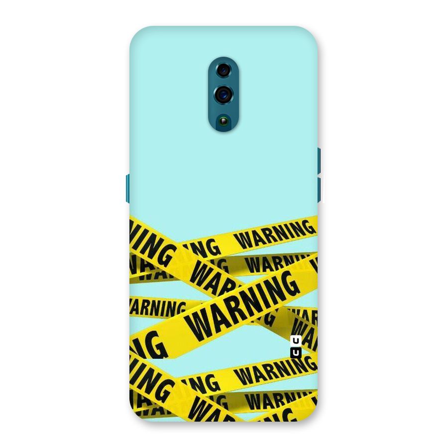 Warning Design Back Case for Oppo Reno