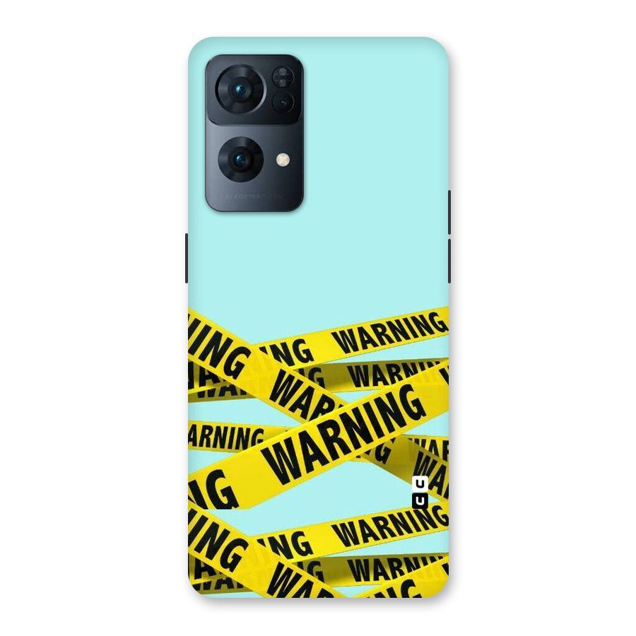 Warning Design Back Case for Oppo Reno7 Pro 5G