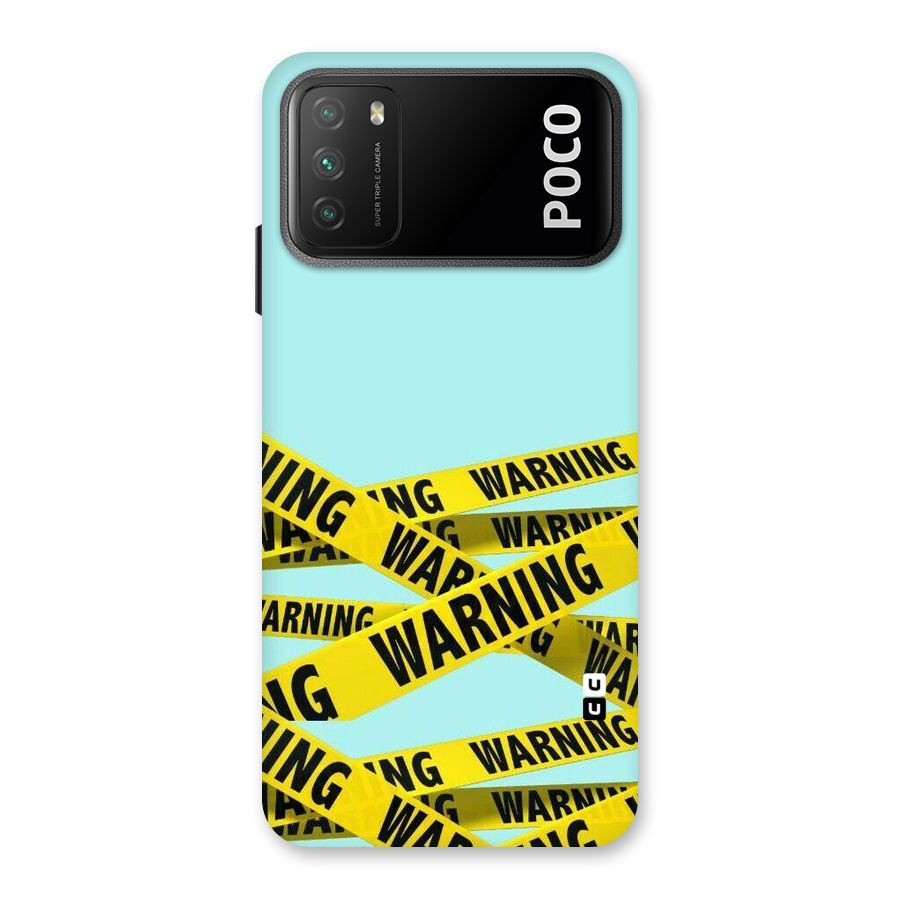 Warning Design Back Case for Poco M3