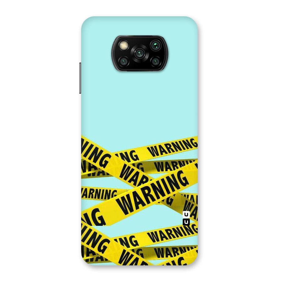 Warning Design Back Case for Poco X3